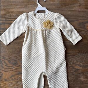 Elegant Cream and Gold Kids One Piece